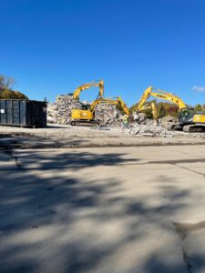 Demolition at the new 1415 Western Avenue College Dormitory project completed by Jersen Construction Group. 